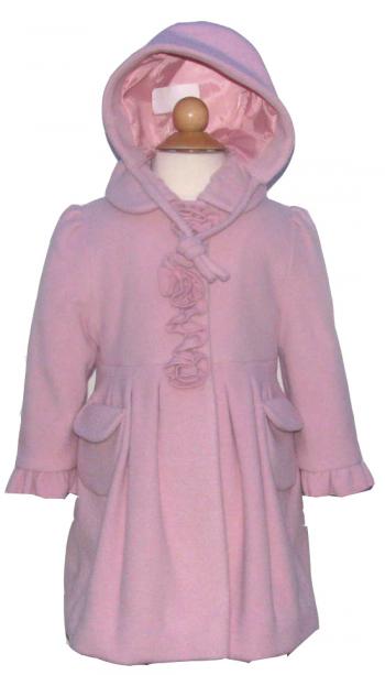 Image of Rothschild Wool Rosette Coat w/Matching Hat, Size 24M