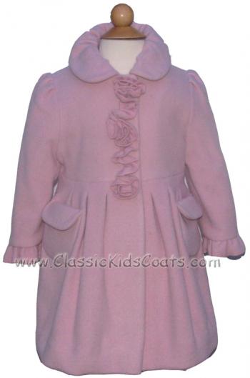 Image of Rothschild Wool Rosette Coat w/Matching Hat, Size 24M