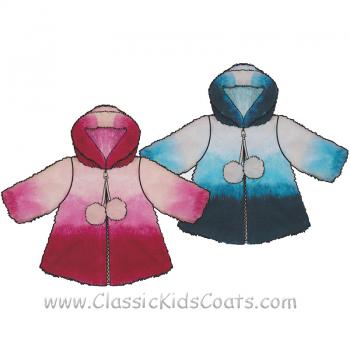 Image of Widgeon Dip Dye Faux Fur Hooded Jacket (Sizes 24M-4T)